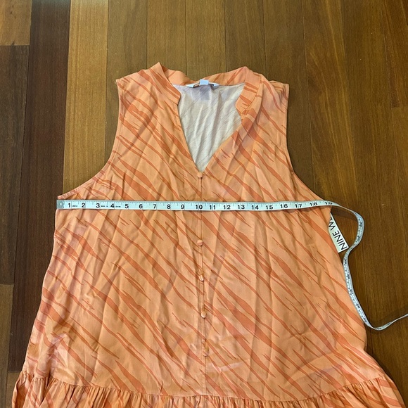 Women's Nine West Sleeveless Button-Front Tiered Dress - Picture 6 of 8